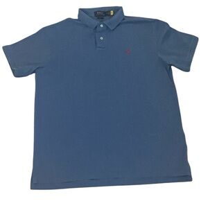 Ralph Lauren Men's Blue Polo Shirt - Size Large